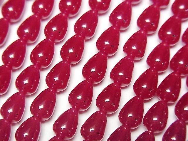 【動画】合成ルビーAAA ドロップ7×5×5mm 1/4連~1連(約36cm)の画像