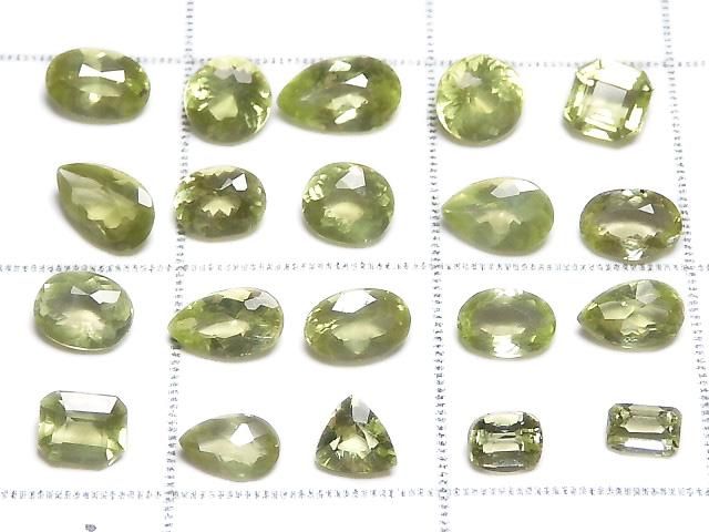 【動画】【1点もの】宝石質グリーンエンスタタイト ルース ファセットカット 20粒セット NO.60 サムネイル2