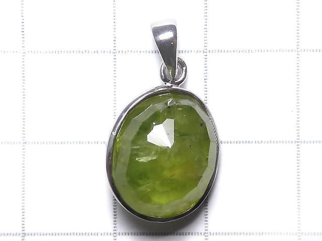 【動画】【1点もの】宝石質ペリドットAAA- カット入りペンダントトップ SILVER925製 NO.48 サムネイル2