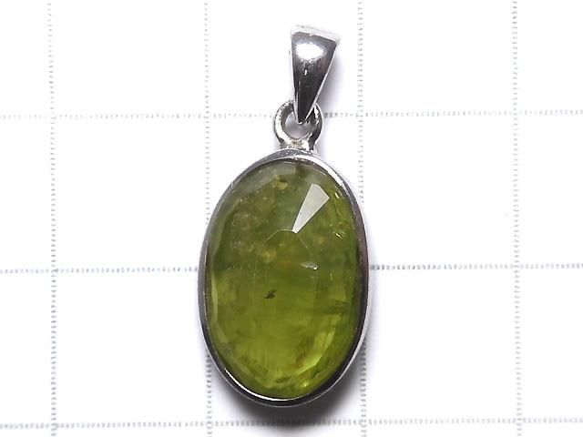 【動画】【1点もの】宝石質ペリドットAAA- カット入りペンダントトップ SILVER925製 NO.50 サムネイル2
