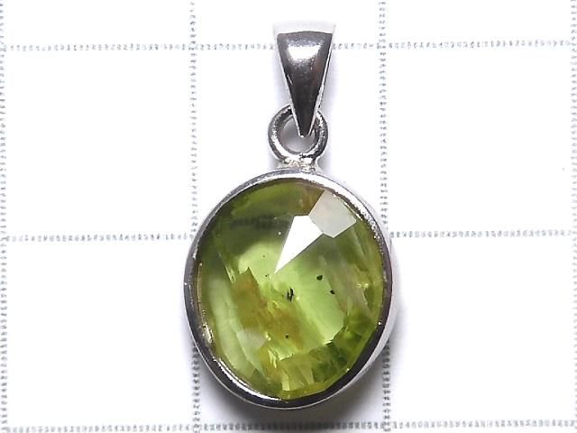 【動画】【1点もの】宝石質ペリドットAAA- カット入りペンダントトップ SILVER925製 NO.51 サムネイル2