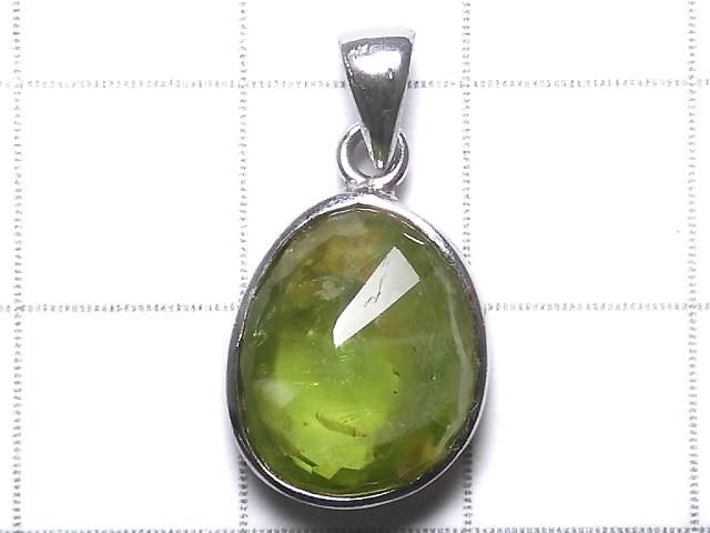 【動画】【1点もの】宝石質ペリドットAAA- カット入りペンダントトップ SILVER925製 NO.53 サムネイル2