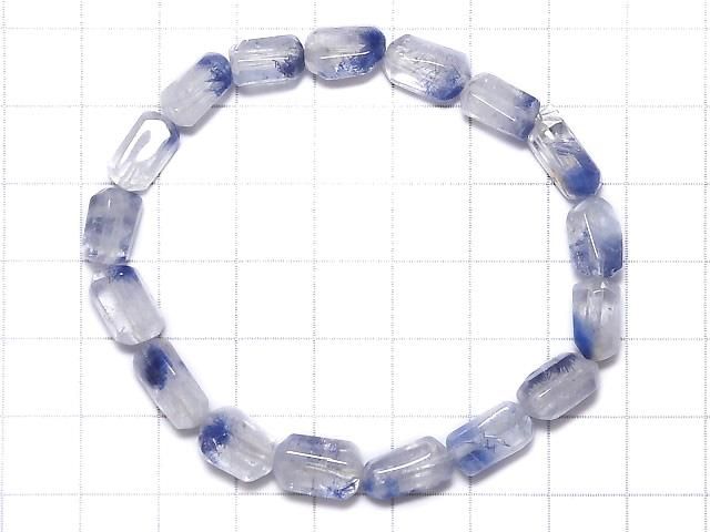 【動画】【1点もの】デュモルチェライトインクォーツ タンブルカット 1連(ブレス) NO.12 サムネイル2