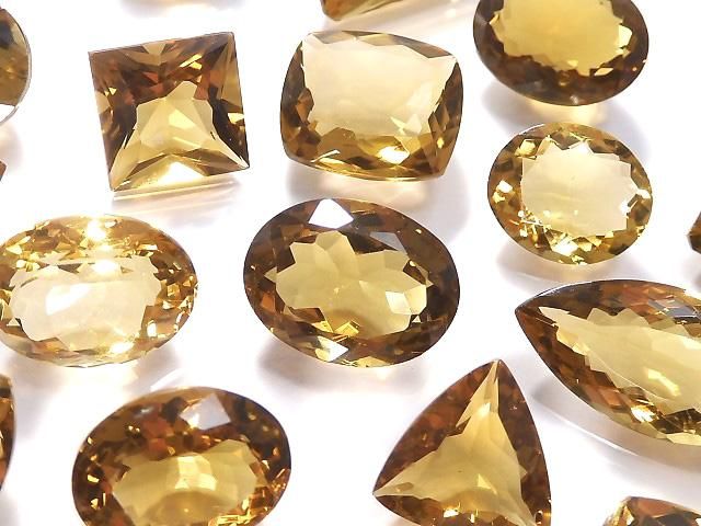 【動画】【1点もの】宝石質ビアクォーツAAA ルース ファセットカット 28粒セット NO.21の画像