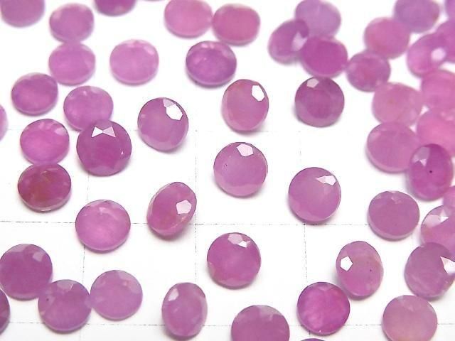 【動画】非加熱ピンクサファイアAAA- ルース ラウンドファセットカット5×5mm 2粒 サムネイル2