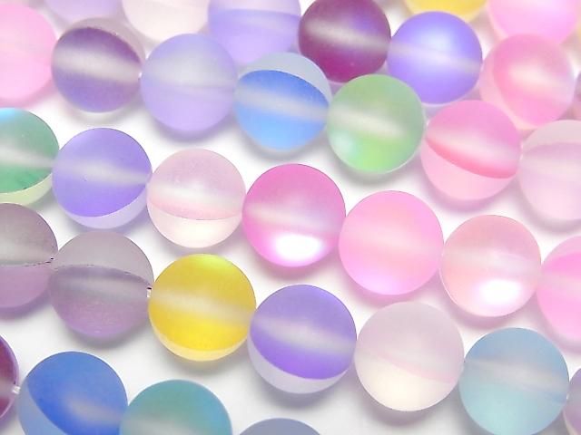 【動画】フロストマルチカラールナフラッシュ ラウンド8mm 1連(約35cm)の画像