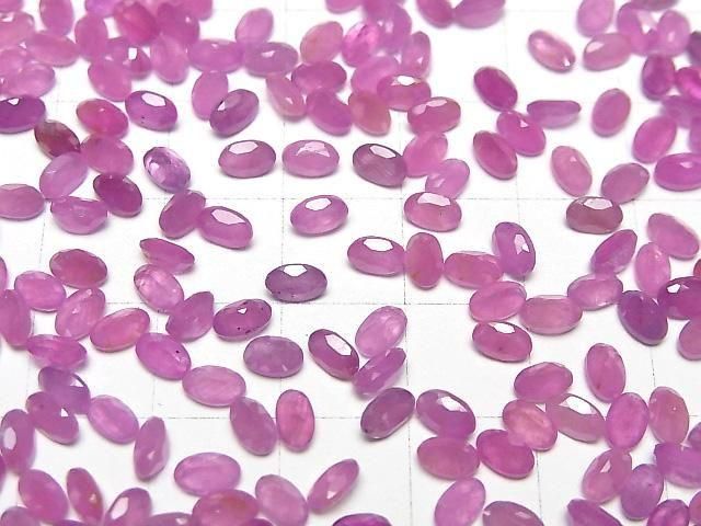 【動画】非加熱ピンクサファイアAAA- ルース オーバルファセットカット5×3mm 2粒 サムネイル3