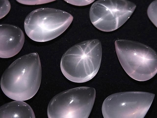 【動画】スターローズクォーツAAA ペアシェイプ カボション18×13mm 1個の画像