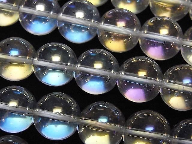 【動画】アクアクリスタル(溶錬水晶) ラウンド12mm 1連(約35cm)の画像