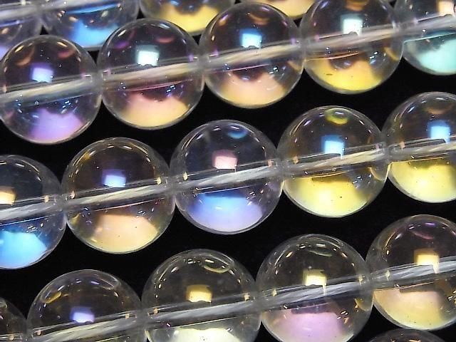 【動画】アクアクリスタル(溶錬水晶) ラウンド14mm 1連(約35cm)の画像