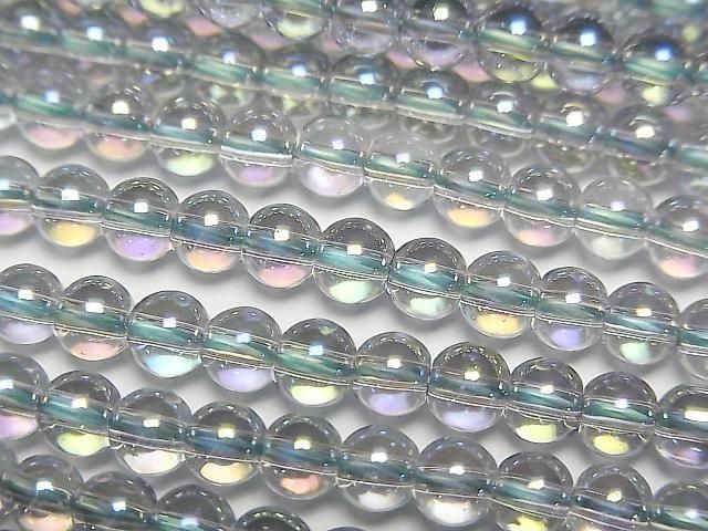【動画】グレーフラッシュクリスタル(溶錬水晶) ラウンド4mm 1連(約36cm)の画像