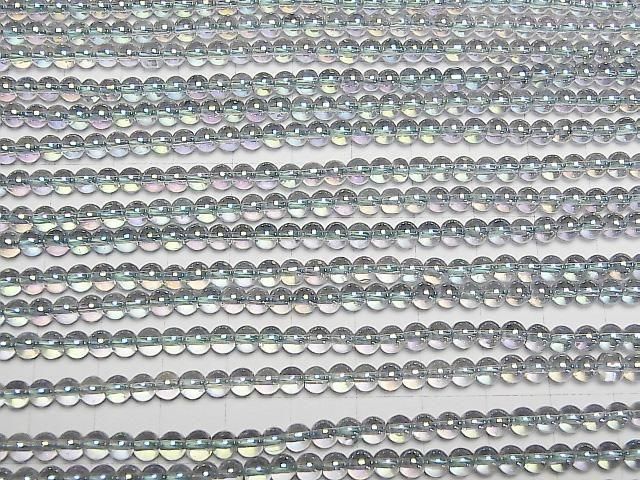 【動画】グレーフラッシュクリスタル(溶錬水晶) ラウンド4mm 1連(約36cm) サムネイル3