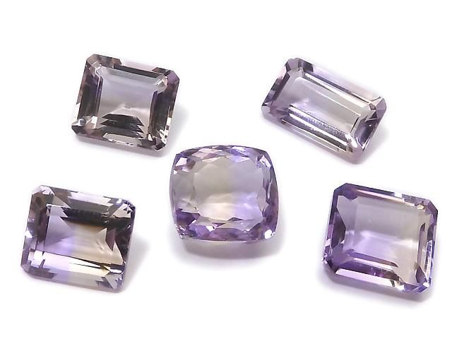 【動画】【1点もの】宝石質アメトリンAAA ルース ファセットカット 5粒セット NO.286の画像