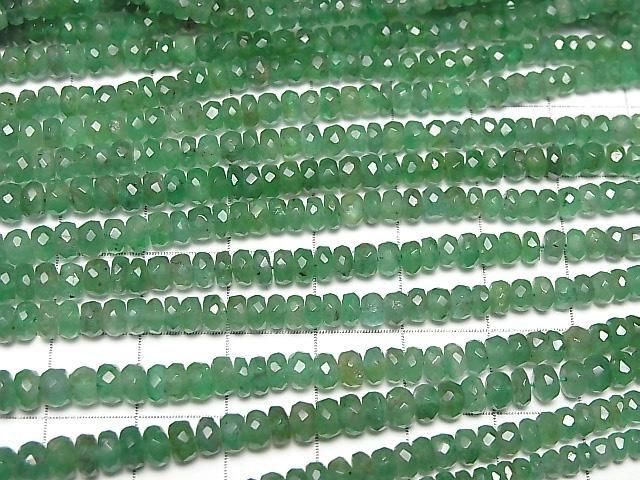 【動画】宝石質エメラルドAA++ ボタンカット 半連/1連(約38cm) サムネイル3