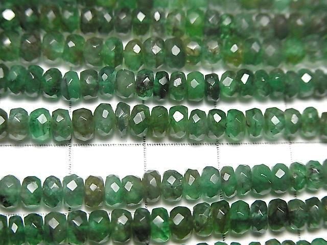 【動画】宝石質エメラルドAA++ ボタンカット 半連/1連(約38cm) サムネイル2