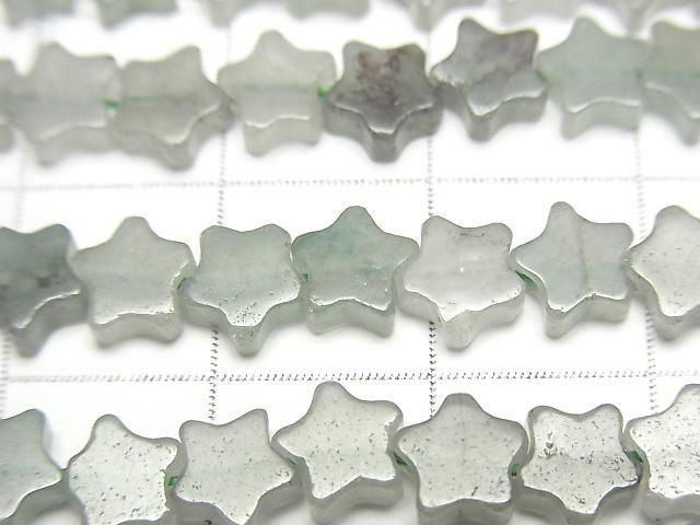 【動画】グリーンアベチュリン スター(星)6×6mm 1連(約35cm) サムネイル2