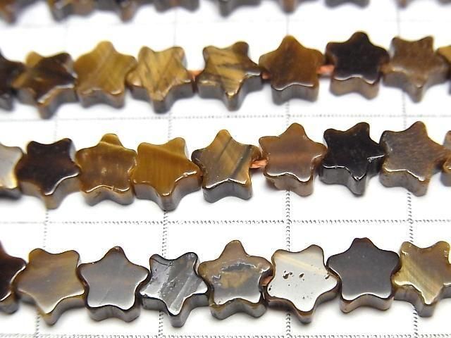【動画】イエロータイガーアイAA+ スター(星)6×6mm 1連(約35cm) サムネイル2