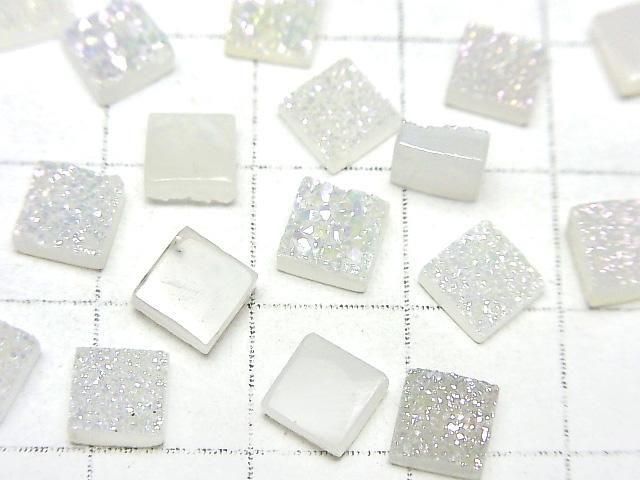 【動画】ドゥルージーアゲート スクエア カボション6×6mm ABコーティング 5個 サムネイル2