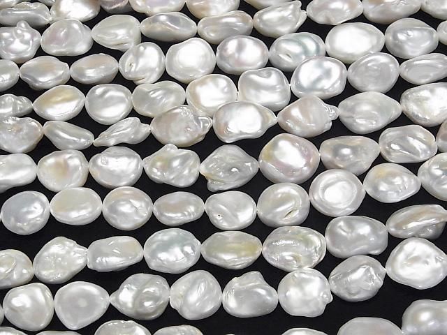 【動画】淡水真珠 ケシパールAA++ バロック13~19mm ホワイト 1連(約37cm) サムネイル3