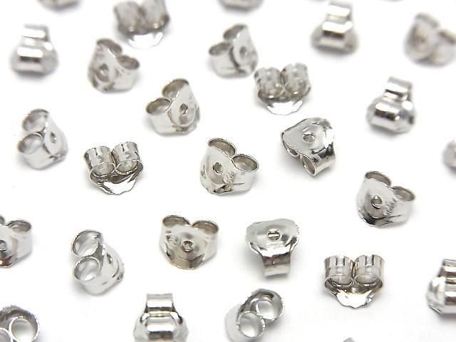 Silver925 ピアスキャッチ ロジウム 5ペアの画像