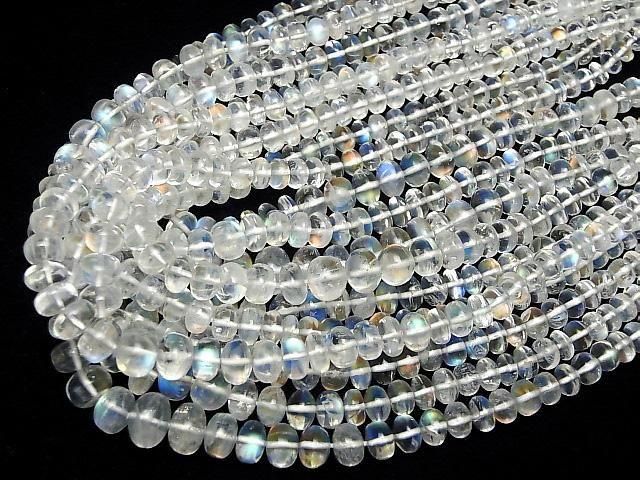 【動画】宝石質アンデシンラブラドライトAA++ ロンデル(ボタン) 半連/1連(約38cm) サムネイル4