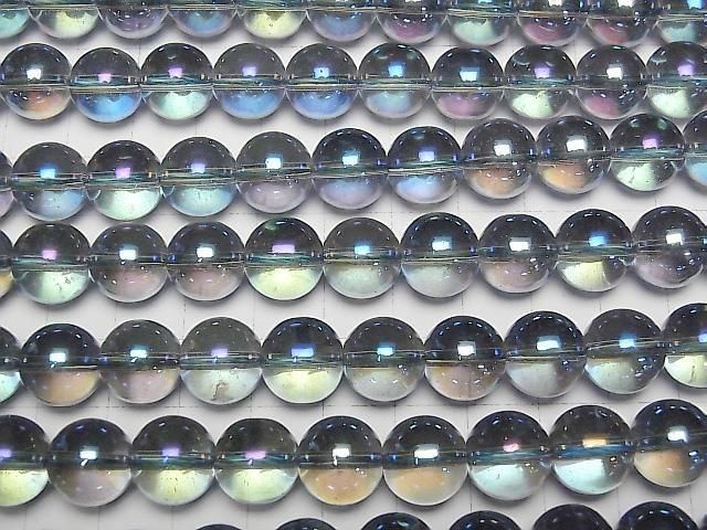 【動画】ブルーフラッシュクリスタル(溶錬水晶) ラウンド12mm 1連(約36cm) サムネイル3