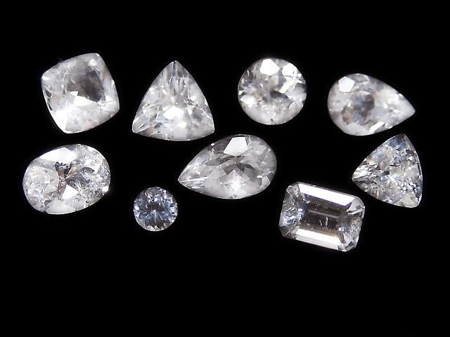 【動画】【1点もの】フェナカイト ルース ファセットカット 9粒セット NO.47の画像