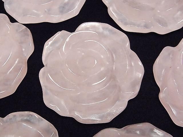 【動画】ローズクォーツAA++ 薔薇(穴なし) 51mm 1枚の画像