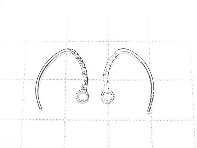 Silver925 ピアスフック17×12mm 【純銀仕上げ】【ロジウム】【18KGP】 1ペア サムネイル2
