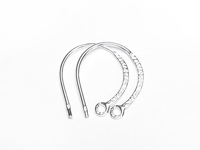 Silver925 ピアスフック18×15mm 【純銀仕上げ】 1ペアの画像