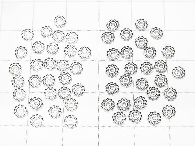 Silver925 ロンデル デイジー 4mm 【純銀仕上げ】【ロジウム】【いぶし仕上げ】【18KGP】 10個 サムネイル3