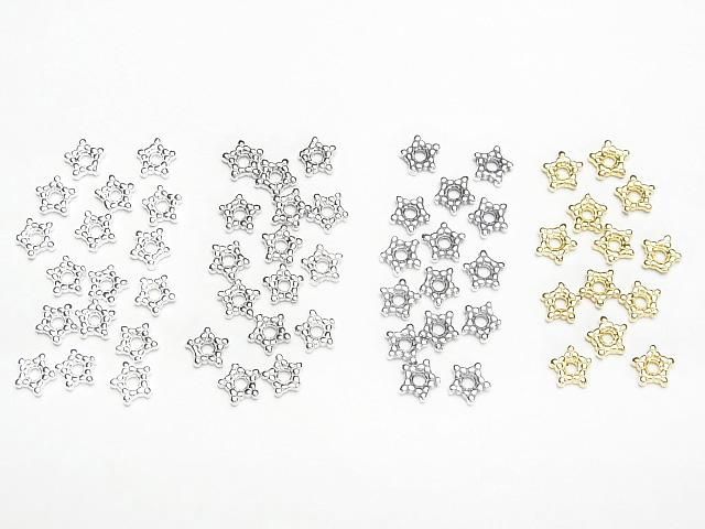 Silver925 ロンデル デイジー 4mm 【純銀仕上げ】【ロジウム】【いぶし仕上げ】【18KGP】 10個の画像