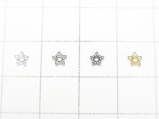 Silver925 ロンデル デイジー 4mm 【純銀仕上げ】【ロジウム】【いぶし仕上げ】【18KGP】 10個 サムネイル2