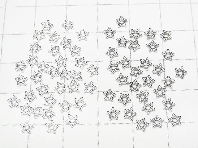 Silver925 ロンデル デイジー 4mm 【純銀仕上げ】【ロジウム】【いぶし仕上げ】【18KGP】 10個 サムネイル3