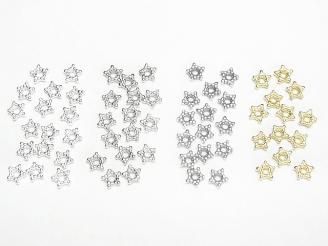 Silver925 ロンデル デイジー 4mm 【純銀仕上げ】【ロジウム】【いぶし仕上げ】【18KGP】 10個