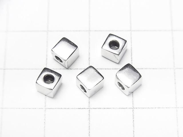 Silver925 キューブ5×5×5mm 【純銀仕上げ】【ロジウム】【18KGP】 3個 サムネイル3