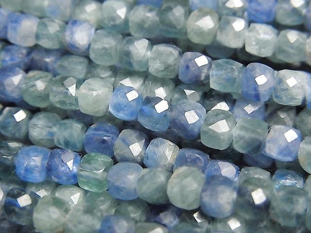 【動画】【素晴らしい輝き】マルチカラーカイヤナイトAAA キューブカット4×4×4mm 半連/1連(約36cm)
の画像