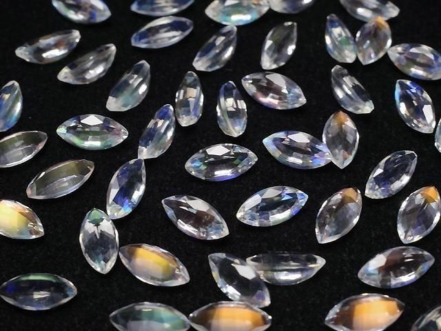 【動画】宝石質アンデシンラブラドライトAAAA ルース マーキス ファセットカット6×3mm 1個 サムネイル3