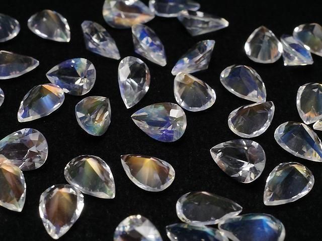 【動画】宝石質アンデシンラブラドライトAAAA ルース ペアシェイプ ファセットカット6×4mm 1個 サムネイル3