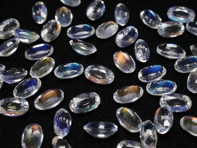【動画】宝石質アンデシンラブラドライトAAAA ルース オーバル ファセットカット5×3mm 1個 サムネイル3