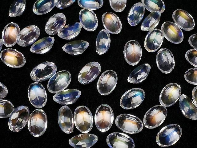 【動画】宝石質アンデシンラブラドライトAAAA ルース オーバル ファセットカット6×4mm 1個 サムネイル4