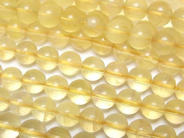 ゴールデンフローライト ゴールデンフローライト ラウンド6mm 1連｜天然石ビーズの卸問屋
