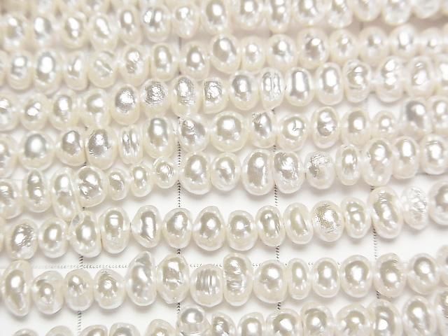 【動画】淡水真珠AA ホワイト ロンデル4~5mm パールコーティング 1連(約38cm) サムネイル2