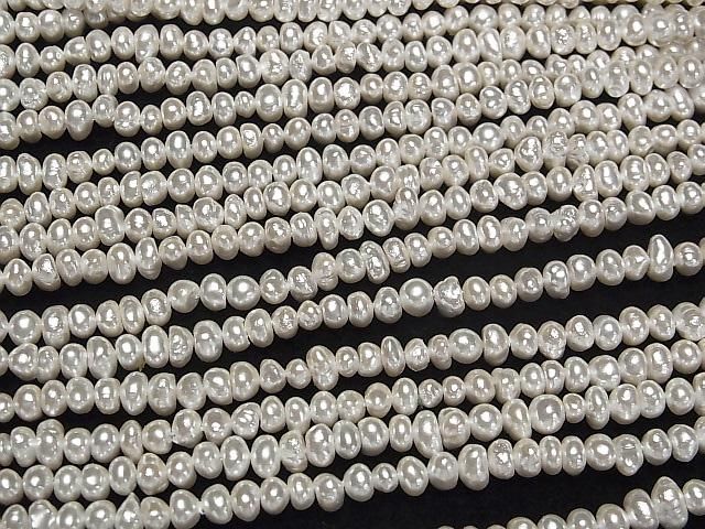 【動画】淡水真珠AA ホワイト ロンデル4~5mm パールコーティング 1連(約38cm) サムネイル3