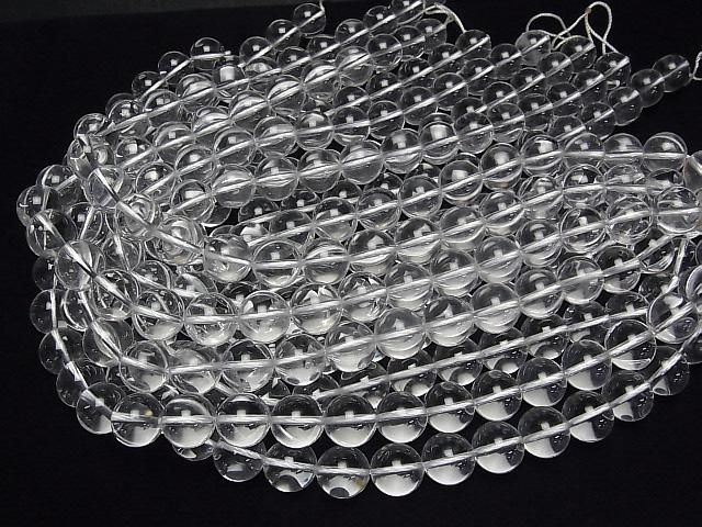 【動画】天然クリスタルAAA’ ラウンド15mm 1/4連~1連(約36cm) サムネイル4