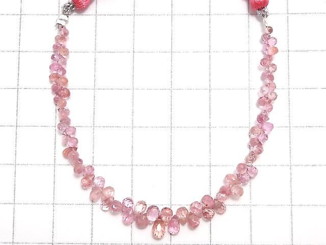 【動画】【1点もの】宝石質ピンクスピネルAAA- ブリオレットカット 1連(約12.5cm) NO.2 サムネイル2