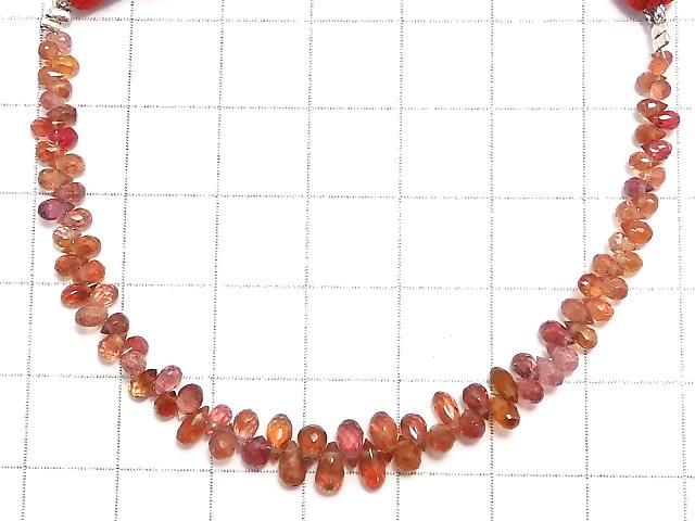 【動画】【1点もの】宝石質マルチカラースピネルAAA- ブリオレットカット 1連(約12.5cm) NO.4 サムネイル2