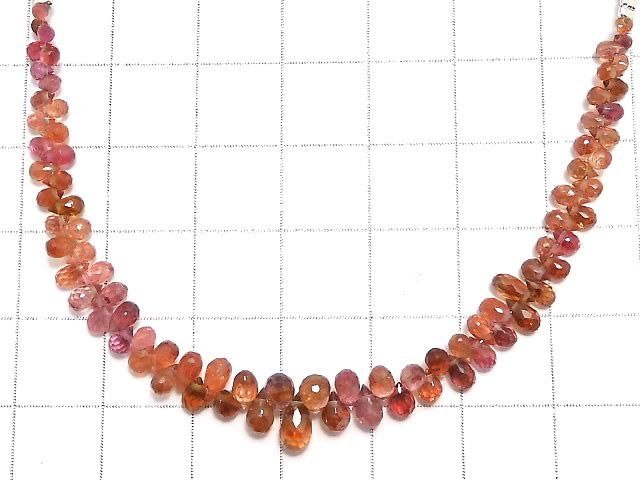 【動画】【1点もの】宝石質マルチカラースピネルAAA- ブリオレットカット 1連(約12.5cm) NO.6 サムネイル2