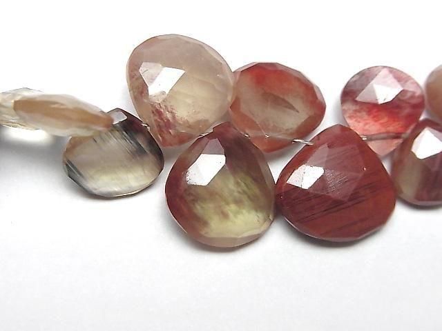 【動画】【1点もの】宝石質アンデシンAA++ マロン ブリオレットカット 1連(38粒)の画像