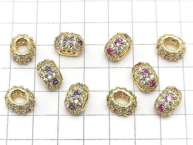 4色展開!メタルパーツ オーバルロンデル12.5×10.5×7.5mm(CZ付) ゴールドカラー 2個 サムネイル3